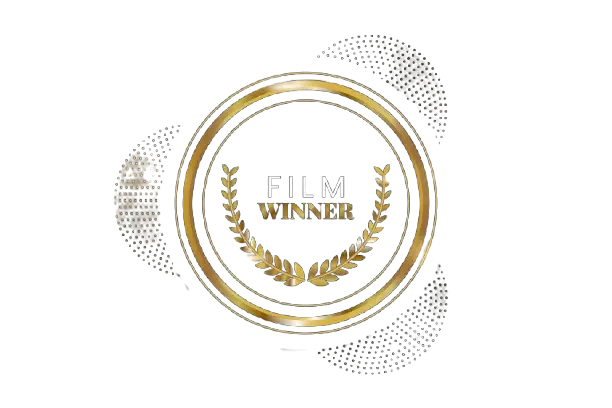 Andreas Szakacs receiving a film award for outstanding performance in international cinema